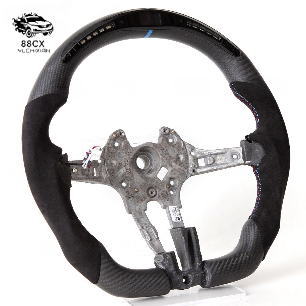 Suitable for BMW X5X6M2M4 F30 F15 led sleeving carbon fiber sports steering wheel modified steering