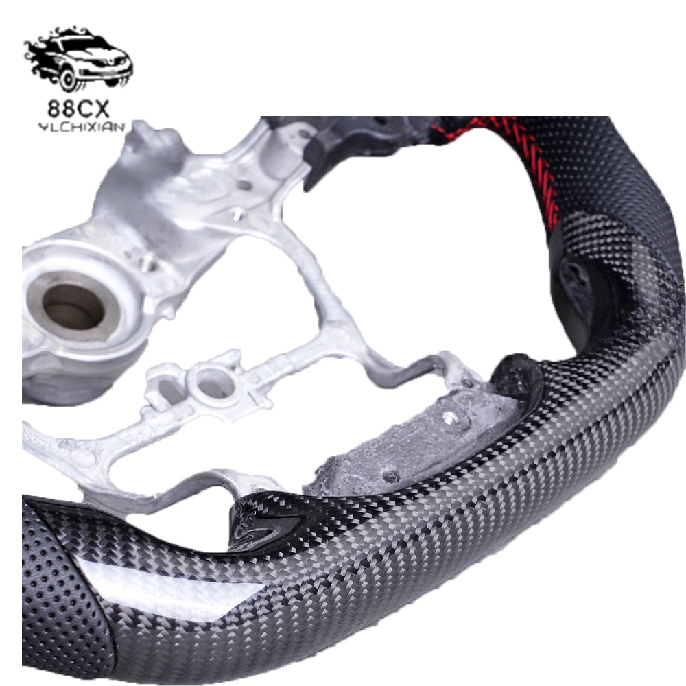 It is suitable for the intelligent modification of the new Toyota Landluze LC300 carbon fiber steering wheel LED