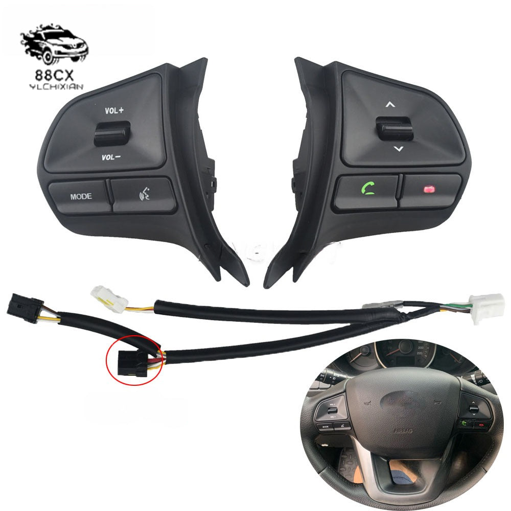 Kia Rio k2 2012-2016 fixed speed cruise multi-function steering wheel button button switch modification