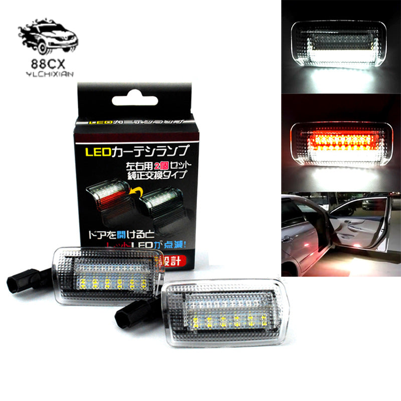 For Toyota Alphard vellfire Estima Prius two-color LED door light White + Red