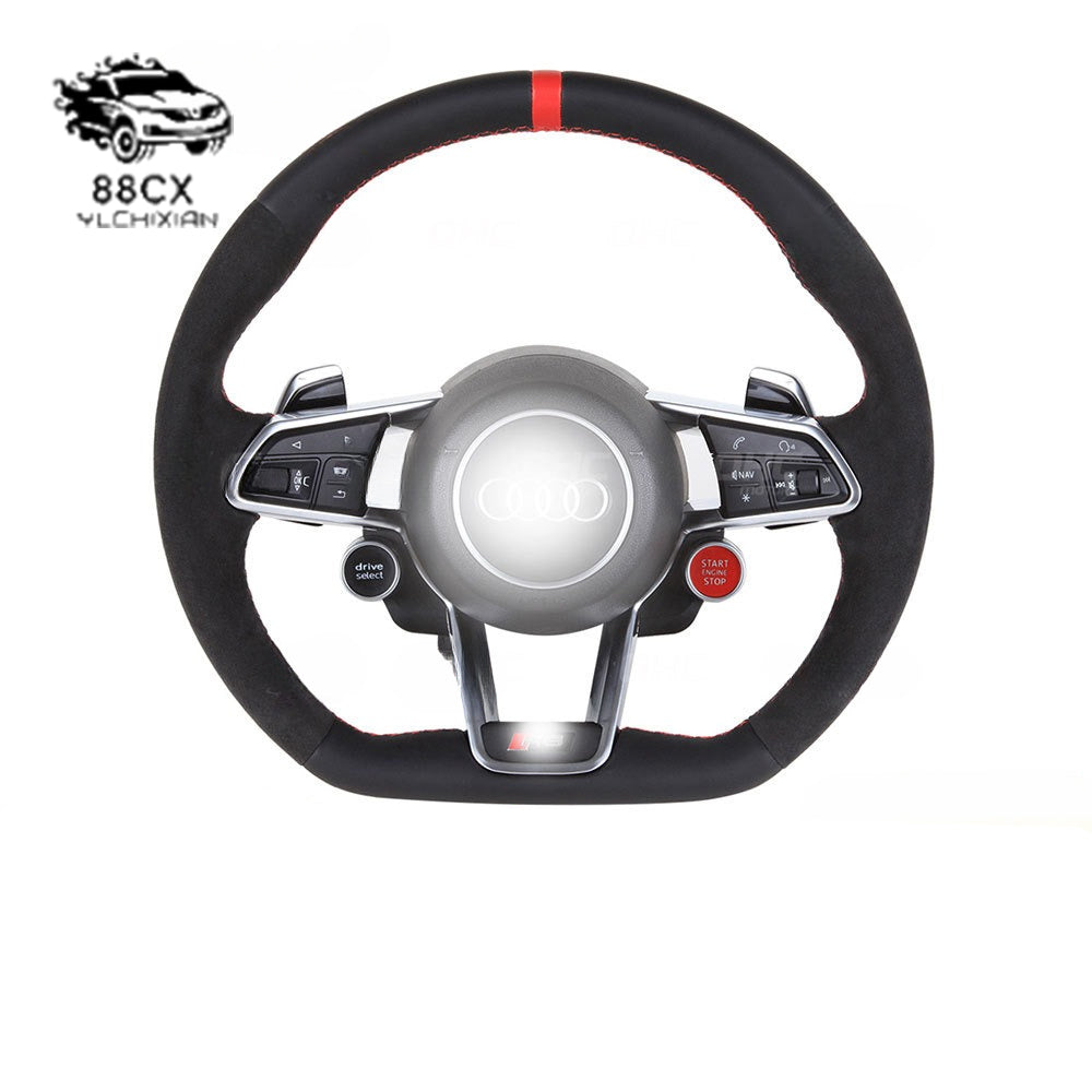 For Audi RS3RS4RS5RS6RS7 R8 competitive racing modified LED carbon fiber car steering wheel