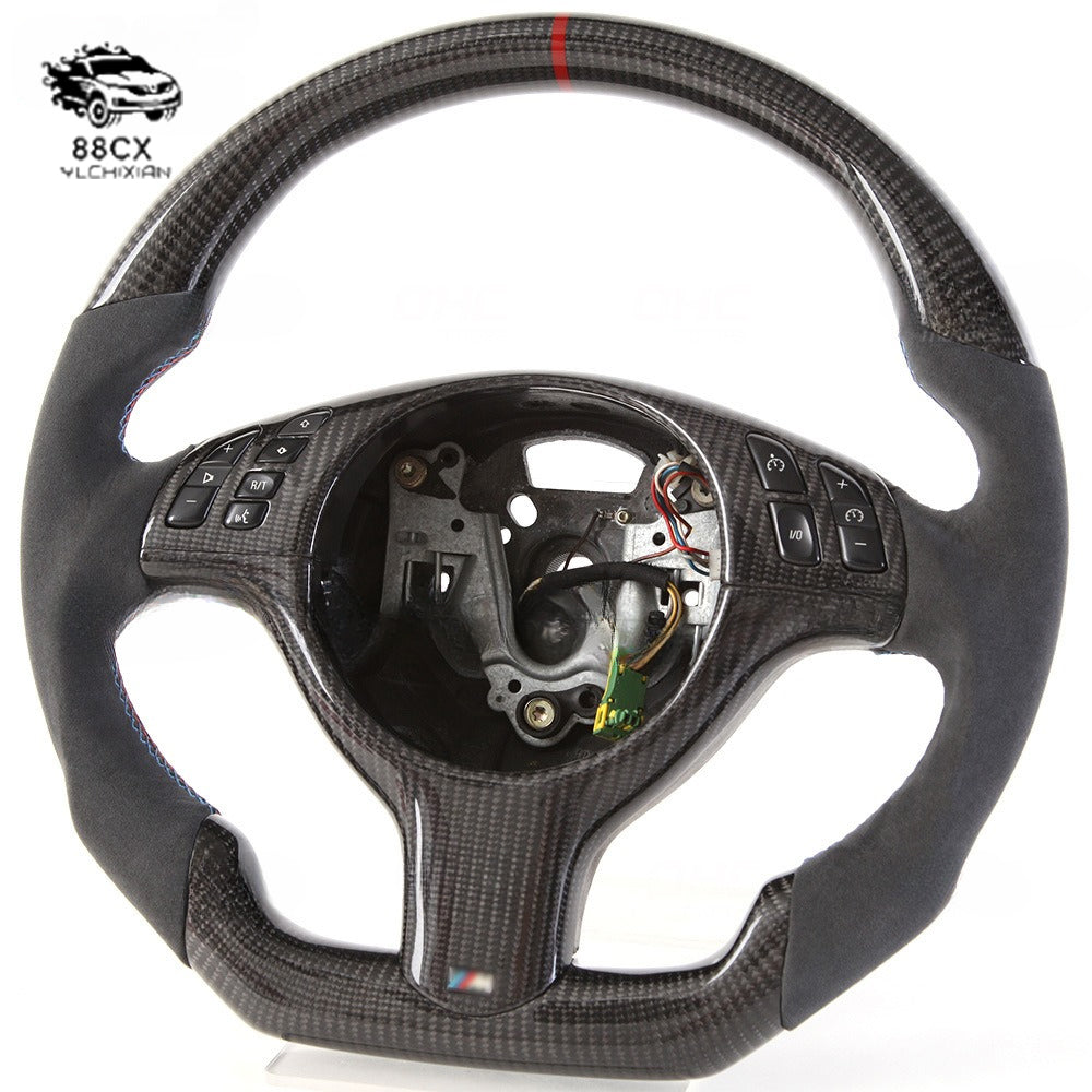 Suitable for BMW 3 Series E46 M3 leather carbon fiber steering wheel assembly retrofit and upgrade