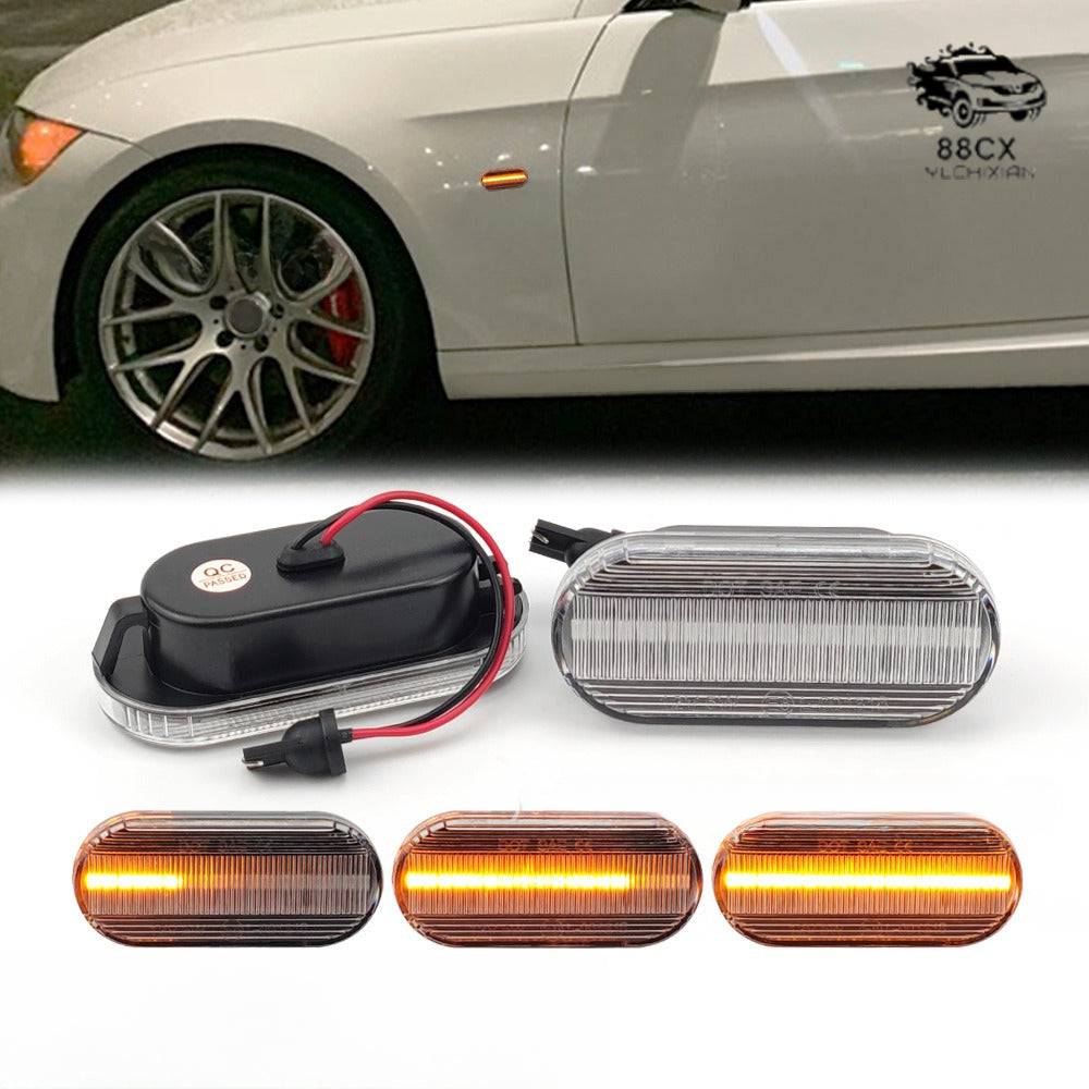 For Ford Fusion leaf turn signal Dynamic flow light Side light Galaxy C-Max