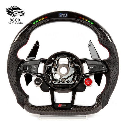 Applicable to audi Audi R8 A4567/S345/RS3456 LED carbon fiber steering wheel assembly