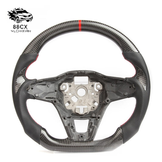 Cross-border suitable for vw Volkswagen GTI MK8 R-Line carbon fiber steering wheel small steel gun modification customization