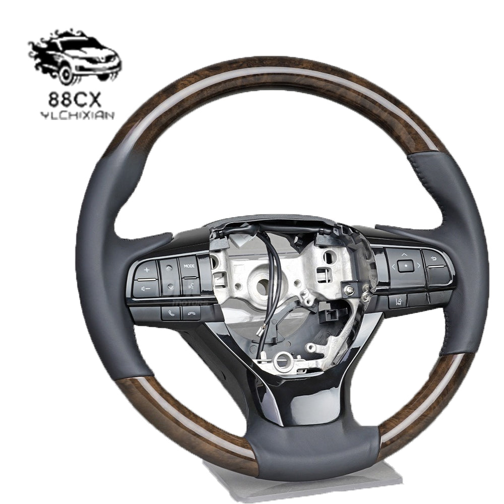 Suitable for LEXUS ES200 300h flat leather + mahogany steering wheel assembly car modification