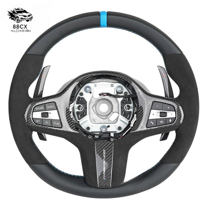 Suitable for BMW 1-7 series X1-6 M3-6 F seat to G seat G30 carbon fiber steering wheel steering assembly