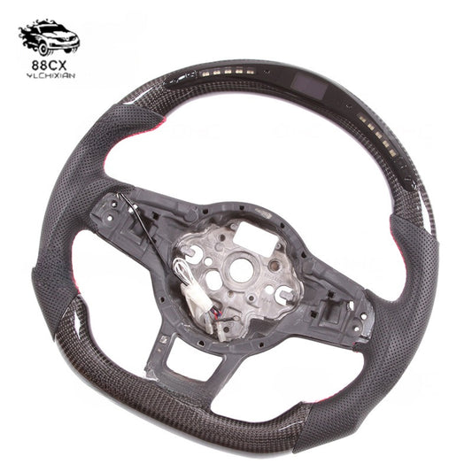 Suitable for vw Volkswagen GTI Golf GLOF MK7 7.5 LED light carbon fiber steering wheel assembly modification