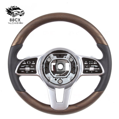 Suitable for Mercedes-Benz A-Class E-Class E300 leather peach automobile steering wheel assembly modification steering wheel