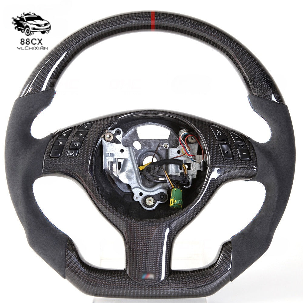 Suitable for BMW 3 Series E46 M3 leather carbon fiber steering wheel assembly retrofit and upgrade