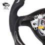 Suitable for vw golf4 Jetta GTI MK4 R32 LED speed punched leather carbon fiber steering wheel modification