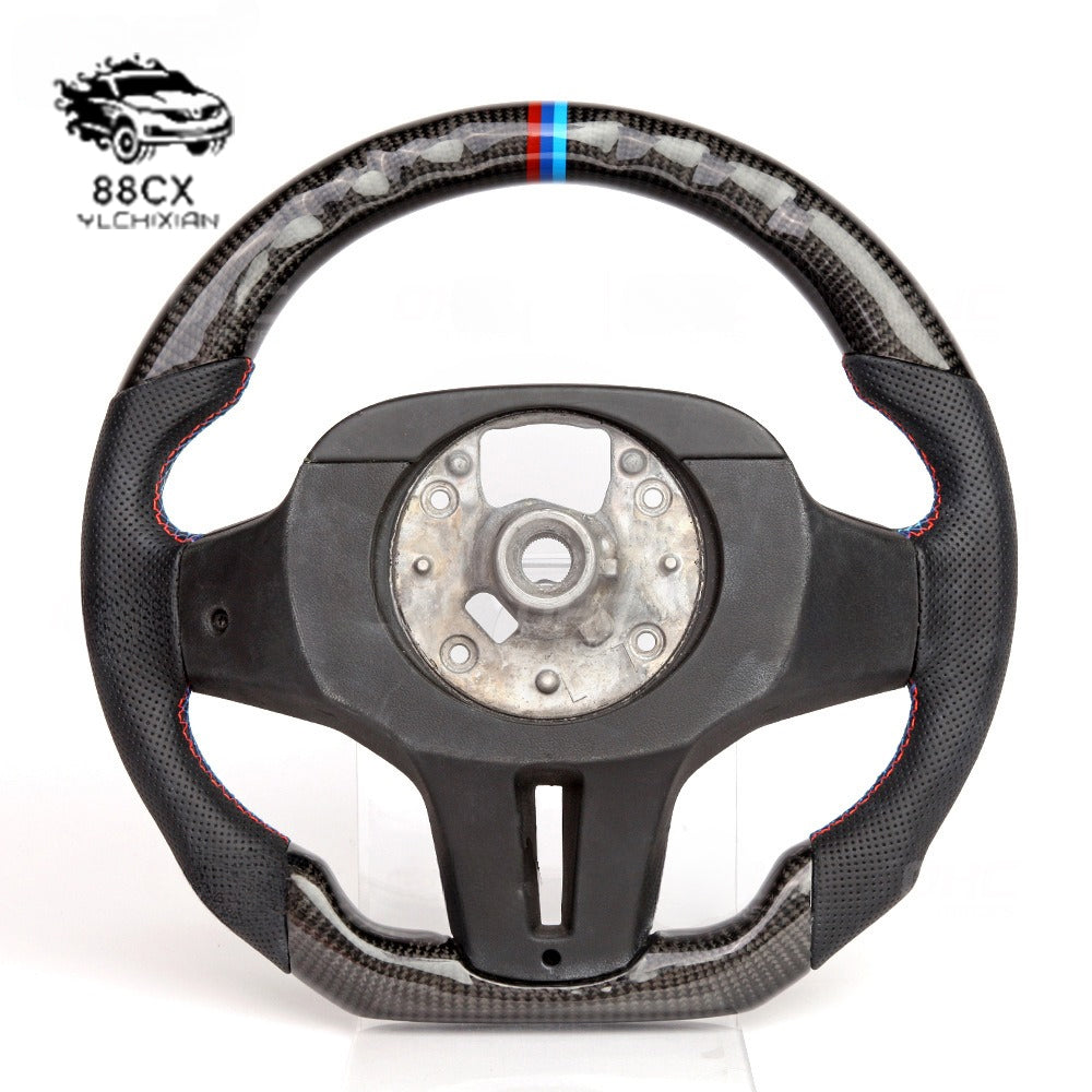 Suitable for BMW 5-6 series X3 X4G30G38 carbon fiber steering wheel car steering wheel modification