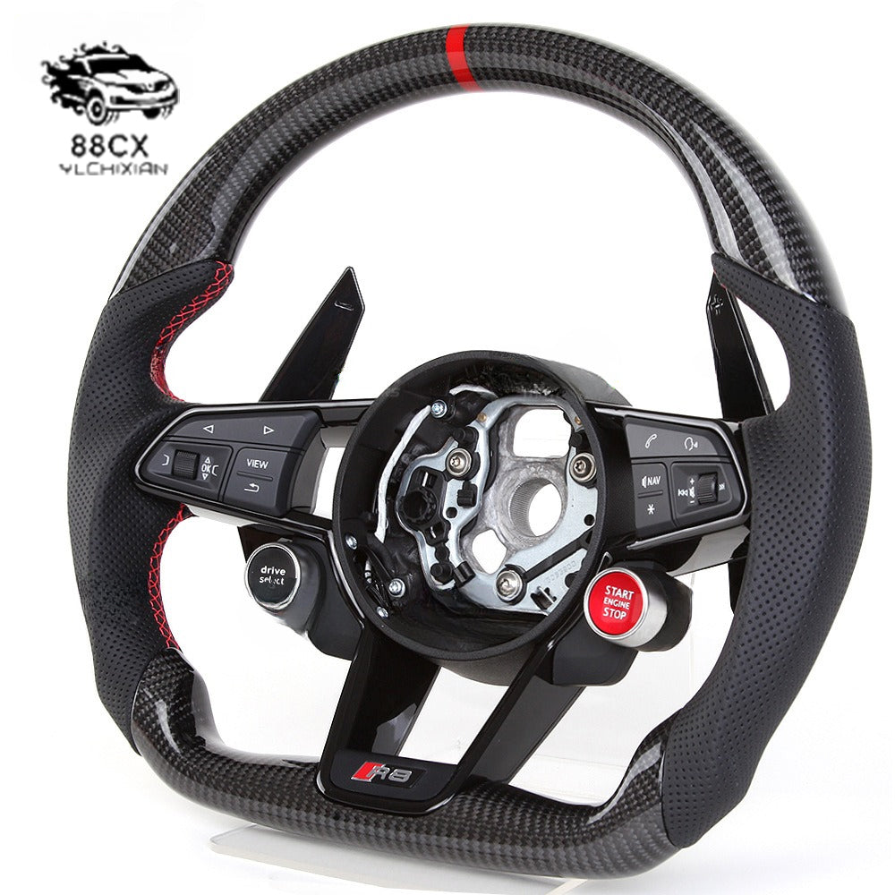 Apply to the audi R8 A45678 S345 / carbon fiber steering wheel assembly RS3456 / TT/TTS new instead