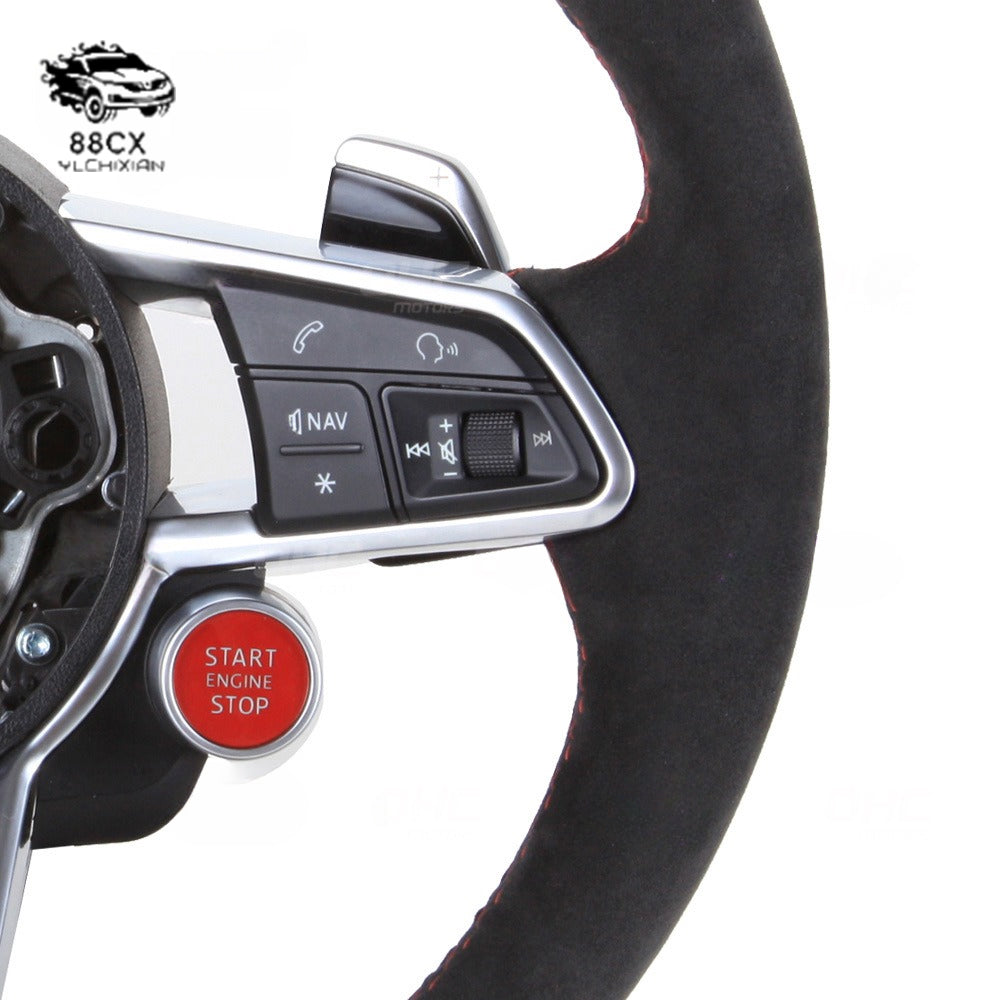 It is suitable for Audi R8 fur carbon fiber car modified steering wheel steering disc assembly