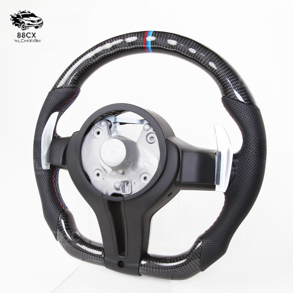 Suitable for BMW M2 M3 M4 M5 M6 F30 F10 carbon fiber car steering wheel modification