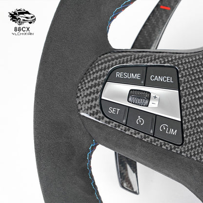 Suitable for BMW 1-7 series X1-6 M3-6 F seat to G seat G30 carbon fiber steering wheel steering assembly