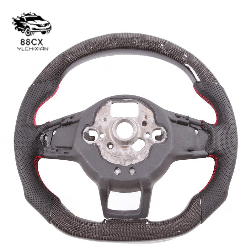 Suitable for vw Volkswagen GTI Golf GLOF MK7 7.5 LED light carbon fiber steering wheel assembly modification