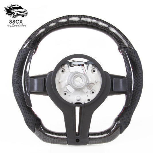 Suitable for BMW BMW M2M3M4M5M6 f10f30LED carbon fiber car modified steering wheel assembly