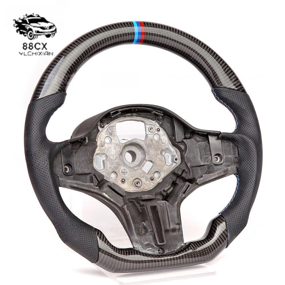 Suitable for BMW 5-6 series X3 X4G30G38 carbon fiber steering wheel car steering wheel modification