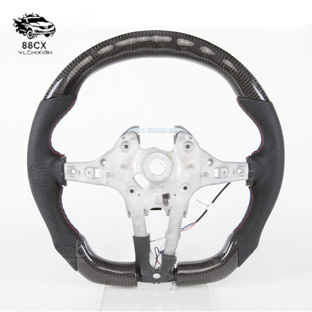 Suitable for BMW BMW M2M3M4M5M6 f30LED carbon fiber car modified steering wheel sports competition