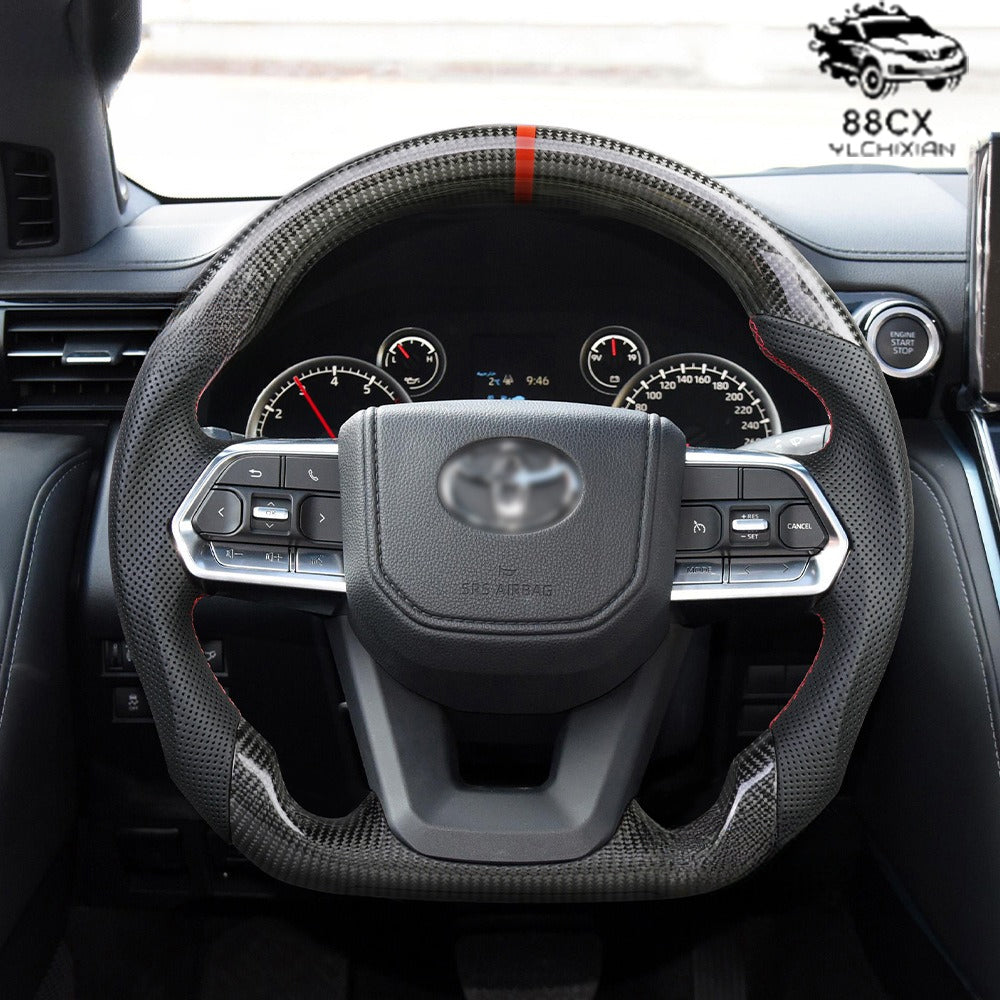 Suitable for 21-23 Toyota Landluze LC300 carbon fiber steering wheel naked disk upgrade