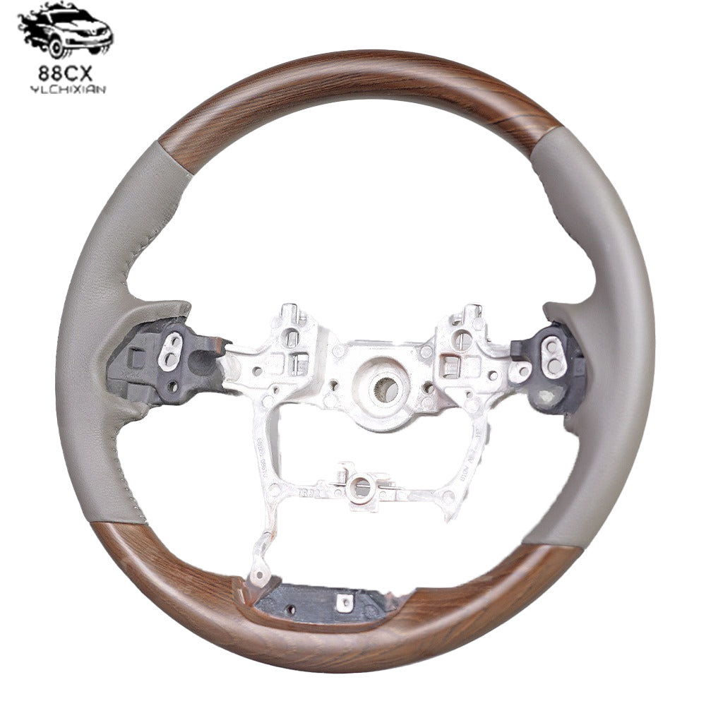 It is suitable for the modified steering wheel and steering disc assembly of Toyota Landluze LC300 black peach grain automobile