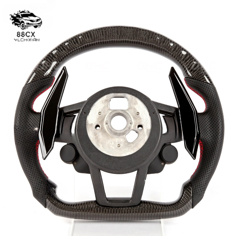 Applicable to audi Audi R8 A4567/S345/RS3456 LED carbon fiber steering wheel assembly