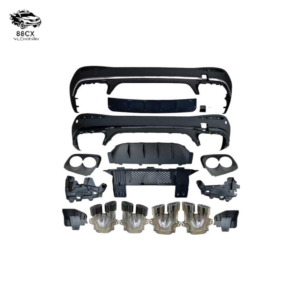 The tail lip and tail throat are suitable for Mercedes-Benz GLC retrofit GLC63 upgrade GLC43 exhaust pipe X254 diffuser