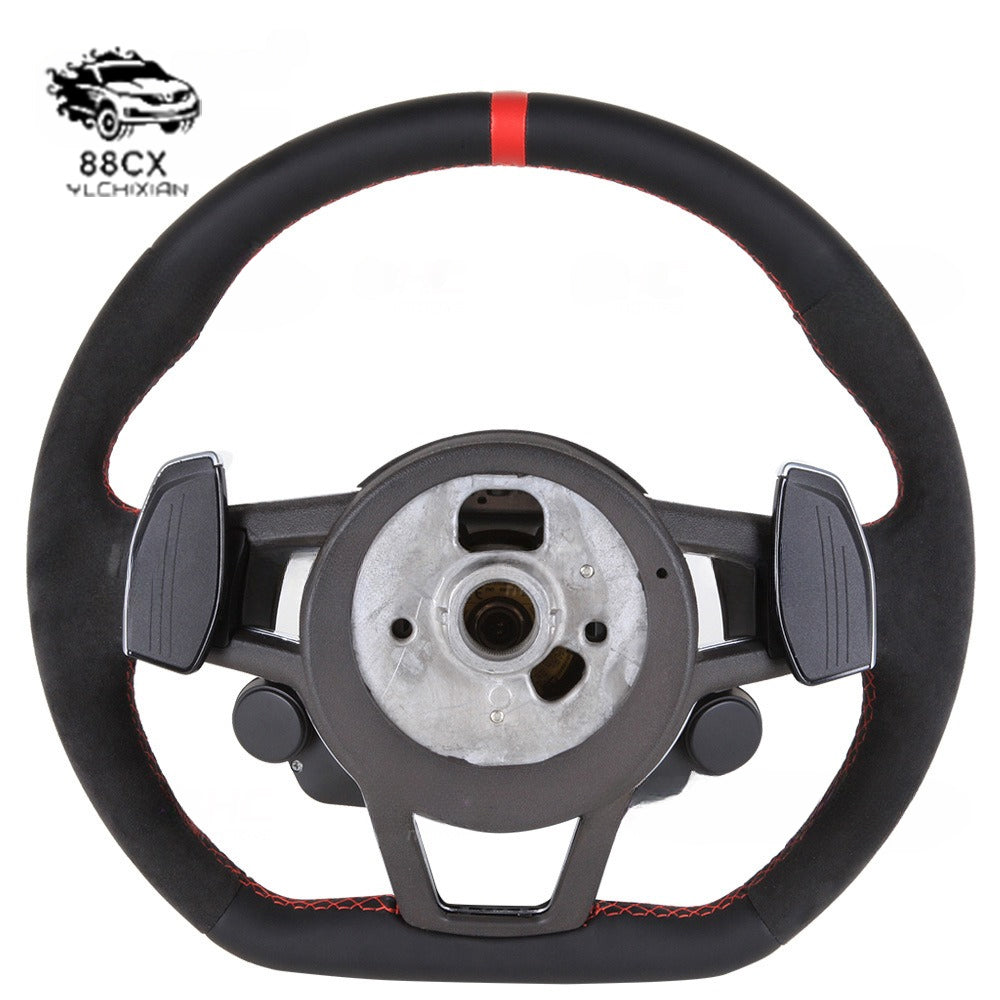 It is suitable for Audi R8 fur carbon fiber car modified steering wheel steering disc assembly