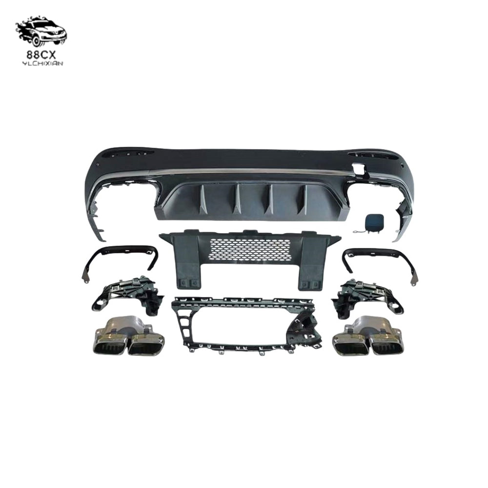 The tail lip and tail throat are suitable for Mercedes-Benz GLC retrofit GLC63 upgrade GLC43 exhaust pipe X254 diffuser