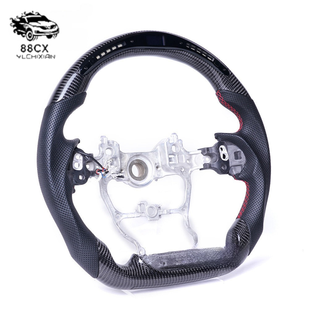 It is suitable for the intelligent modification of the new Toyota Landluze LC300 carbon fiber steering wheel LED