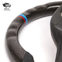 Suitable for BMW 5-6 series X3 X4G30G38 carbon fiber steering wheel car steering wheel modification