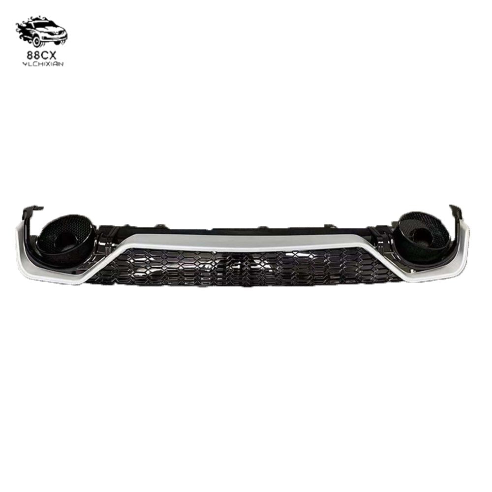 Applicable to 19 Audi A7L modified RS7 rear lip four throat C8 tail lip exhaust 20 RS6 tail throat - Jering auto parts