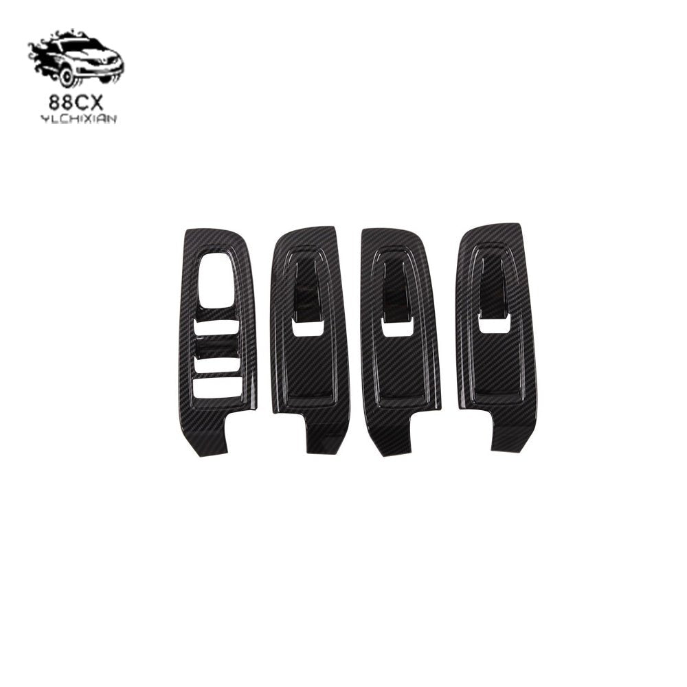 For 19 Subaru Forester carbon grain armrest inner handle shift steering wheel attached interior modification cross border - Jering auto parts