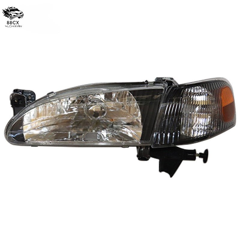 For 1998 1999 2000 Toyota Corolla US us headlight+footlight black bottom half assembly - Jering auto parts