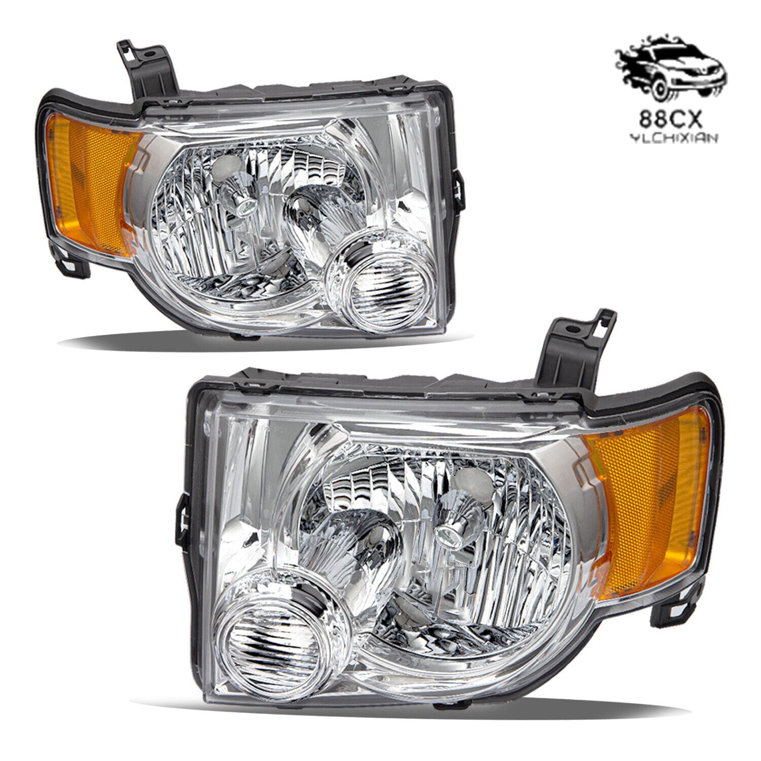 For 2008 - 2012 Ford Escape Passenger & Driver Side headlights - Jering auto parts