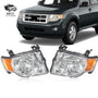 For 2008 - 2012 Ford Escape Passenger & Driver Side headlights - Jering auto parts