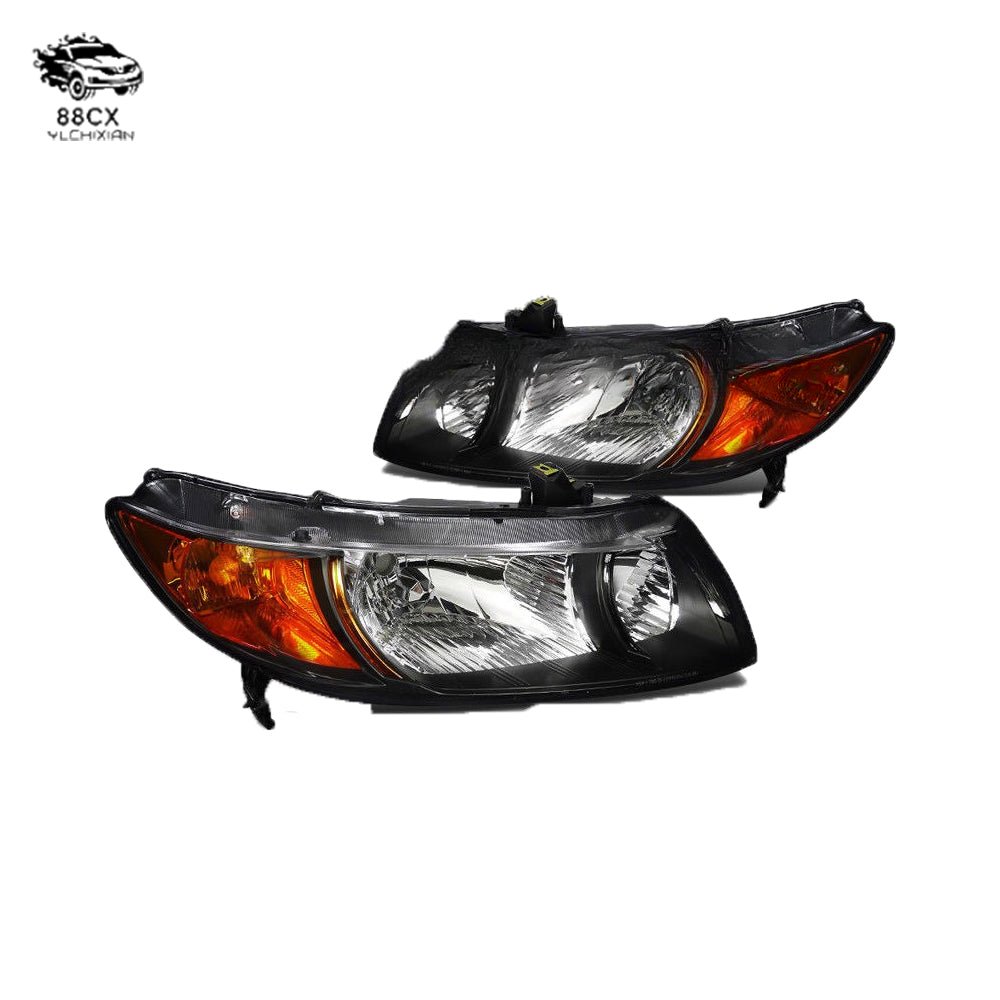 HONDA CIVIC two - door headlights HONDA CIVIC 2D 2006 BLACK American standard - Jering auto parts