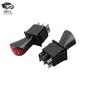 Remote sensing car handle switch black boat shape three gears six leg 31*25 boat type switch KCD4 - 604 - 6P English - Jering auto parts