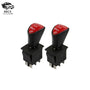 Remote sensing car handle switch black boat shape three gears six leg 31*25 boat type switch KCD4 - 604 - 6P English - Jering auto parts