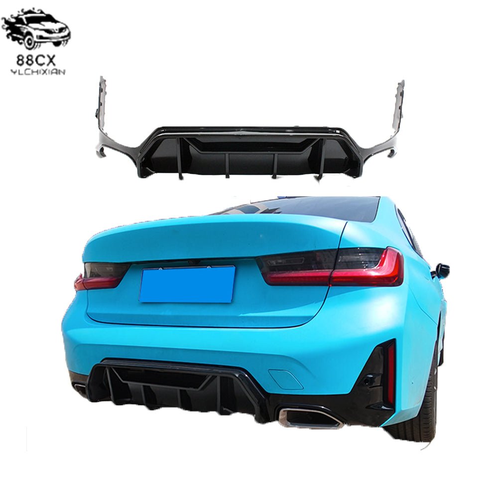 Suitable for BMW New 3 Series Late Rear lip G20G28LCI modified Competitive Rear Lip Darth Vader Rear turbulent surround - Jering auto parts