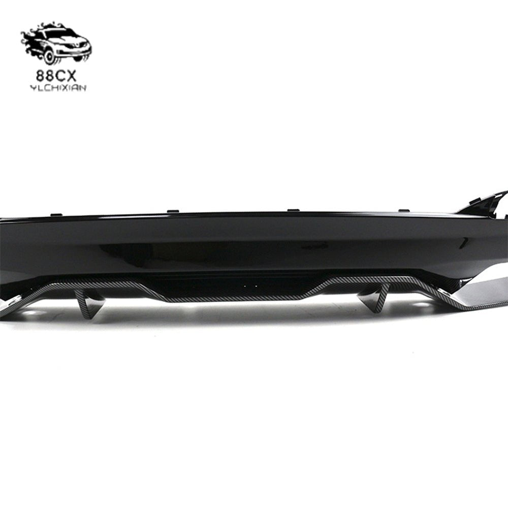 Suitable for BMW new 5 Series rear lip G30G38 modified MP rear lip bright black carbon rear lip rear spoiler - Jering auto parts