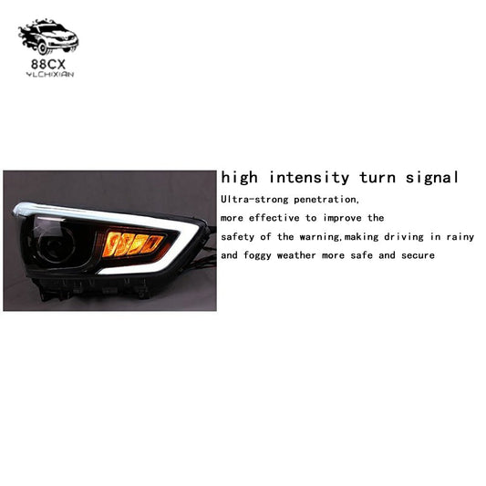 Suitable for IX25 headlamp assembly retrofit Q5 double lens special xenon LED light guide day light - Jering auto parts