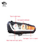 Suitable for Mitsubishi Wing God headlamp assembly EVO modified LED Angel Eye sun running light lens Xenon lamp - Jering auto parts