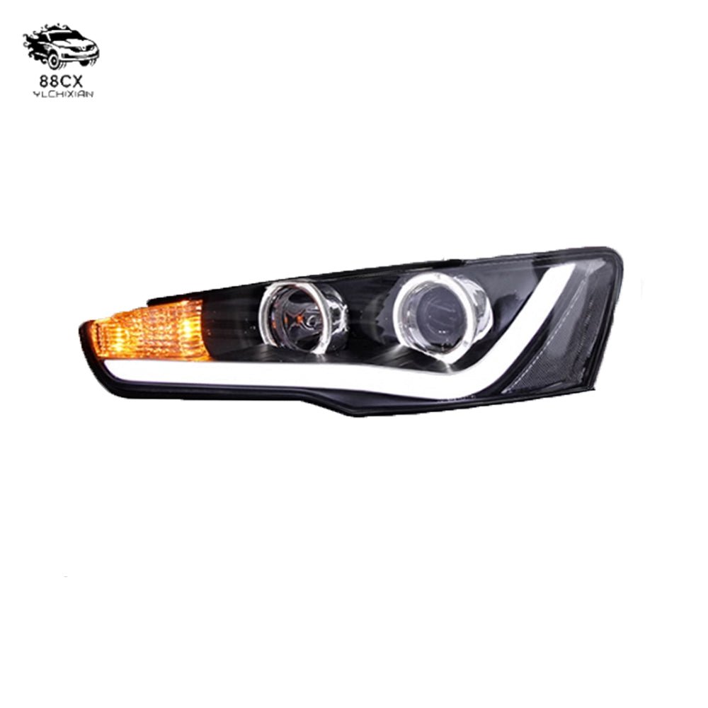 Suitable for Mitsubishi Wing God headlamp assembly EVO modified LED Angel Eye sun running light lens Xenon lamp - Jering auto parts