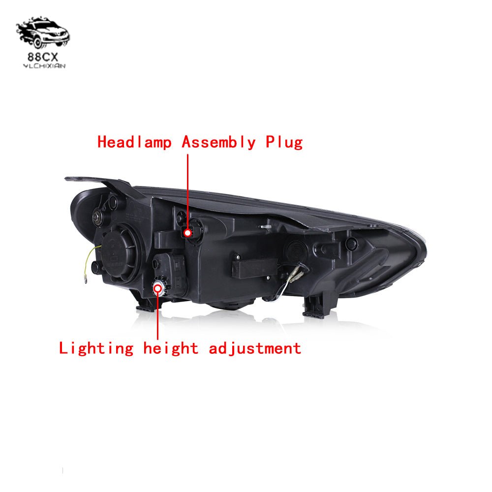 Suitable for modern IX35 headlight assembly 18 - 20 modified LED headlights four lens daily running streamer turn signal - Jering auto parts