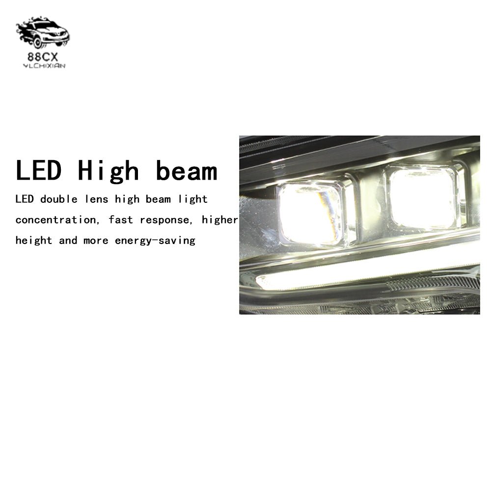 Suitable for modern IX35 headlight assembly 18 - 20 modified LED headlights four lens daily running streamer turn signal - Jering auto parts