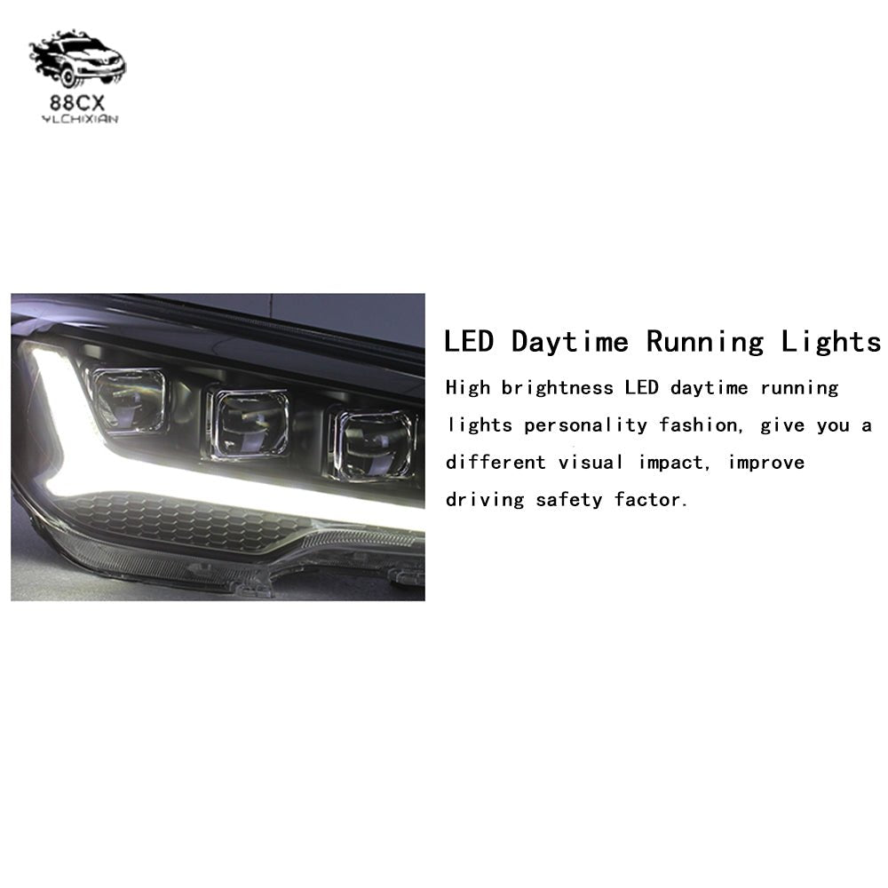 Suitable for modern IX35 headlight assembly 18 - 20 modified LED headlights four lens daily running streamer turn signal - Jering auto parts