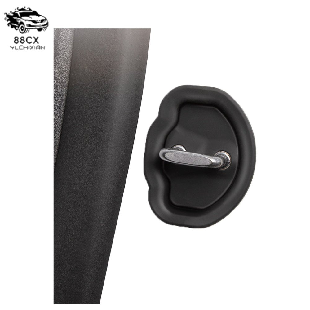 Suitable for Tesla Model3modelY door mute cushioned door lock buckle protective cover modification accessories - Jering auto parts