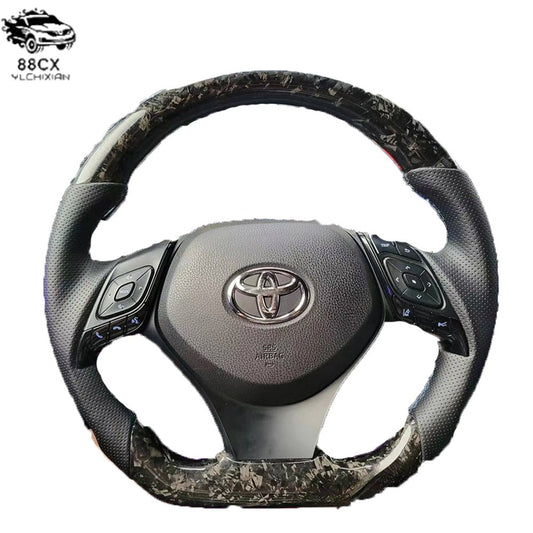 Suitable for Toyota CHR Ezehenanda El Farrelin carbon fiber steering wheel retrofit forged aircraft disc - Jering auto parts